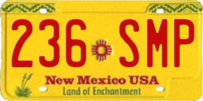 NM license plate 236SMP