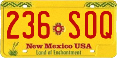 NM license plate 236SOQ