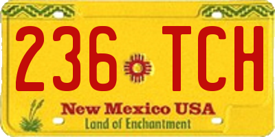 NM license plate 236TCH