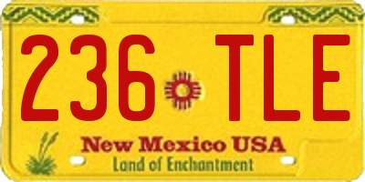 NM license plate 236TLE