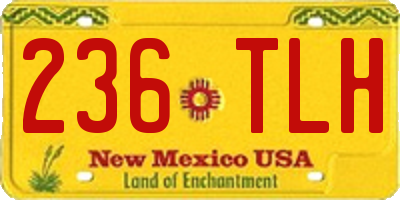 NM license plate 236TLH