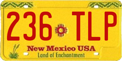 NM license plate 236TLP