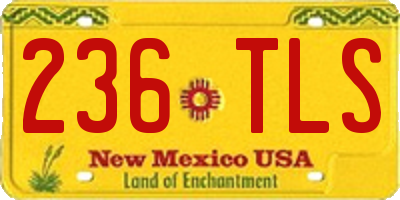 NM license plate 236TLS