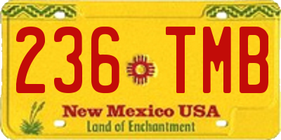 NM license plate 236TMB