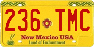 NM license plate 236TMC