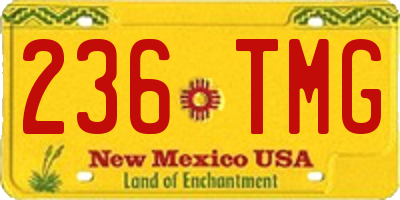 NM license plate 236TMG