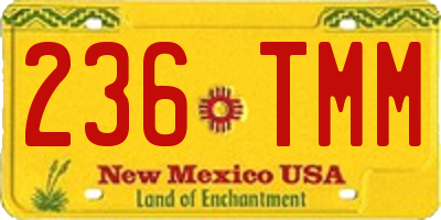 NM license plate 236TMM