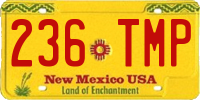 NM license plate 236TMP