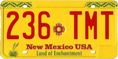 NM license plate 236TMT