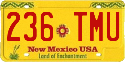 NM license plate 236TMU