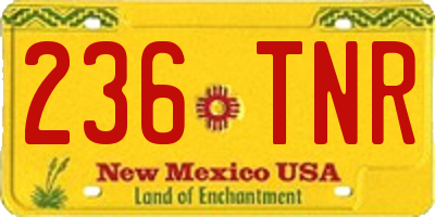 NM license plate 236TNR