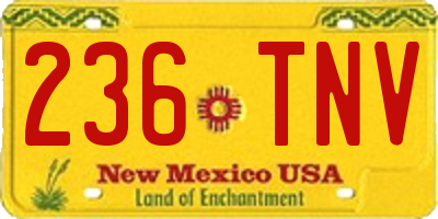 NM license plate 236TNV
