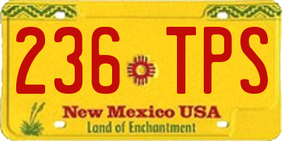 NM license plate 236TPS