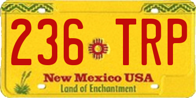 NM license plate 236TRP