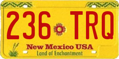 NM license plate 236TRQ