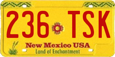 NM license plate 236TSK