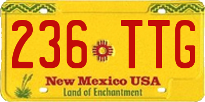 NM license plate 236TTG