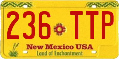 NM license plate 236TTP