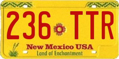 NM license plate 236TTR