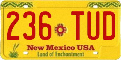NM license plate 236TUD