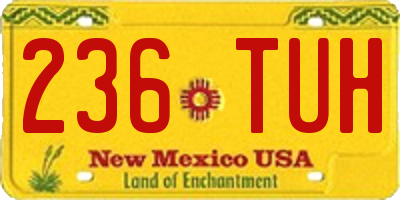 NM license plate 236TUH