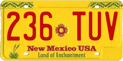 NM license plate 236TUV