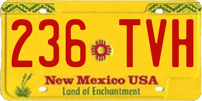 NM license plate 236TVH