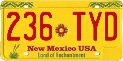 NM license plate 236TYD