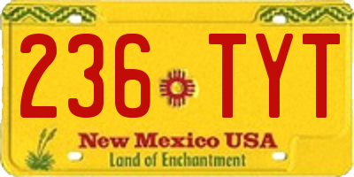 NM license plate 236TYT