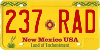 NM license plate 237RAD