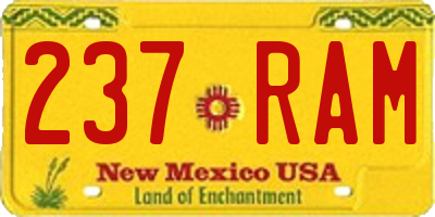 NM license plate 237RAM