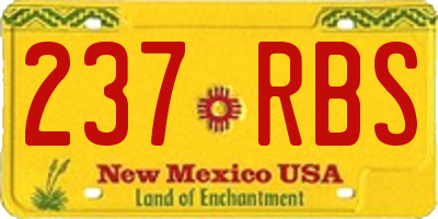 NM license plate 237RBS
