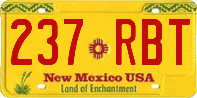 NM license plate 237RBT