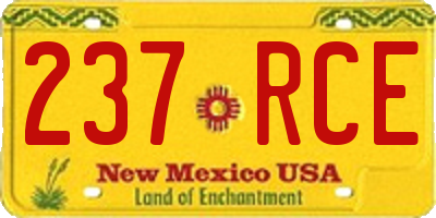 NM license plate 237RCE