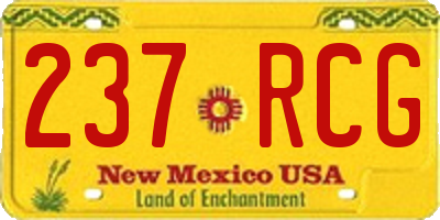 NM license plate 237RCG