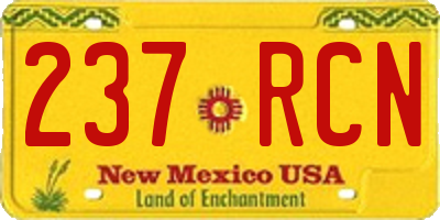 NM license plate 237RCN