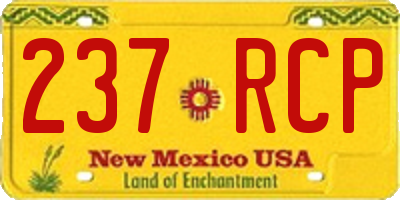 NM license plate 237RCP