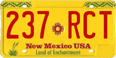 NM license plate 237RCT