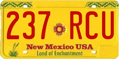 NM license plate 237RCU