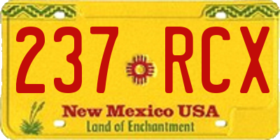 NM license plate 237RCX