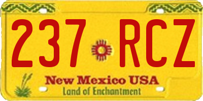 NM license plate 237RCZ