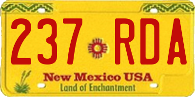 NM license plate 237RDA
