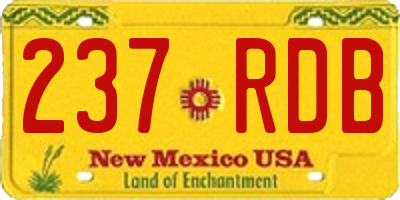 NM license plate 237RDB
