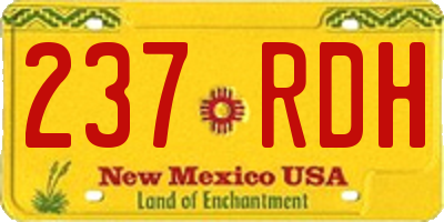 NM license plate 237RDH