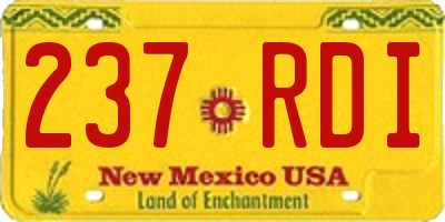 NM license plate 237RDI