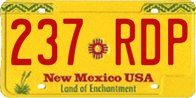 NM license plate 237RDP