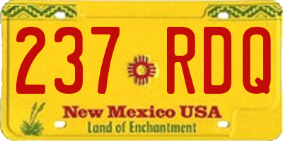 NM license plate 237RDQ