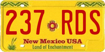 NM license plate 237RDS