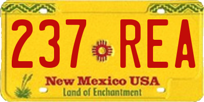 NM license plate 237REA