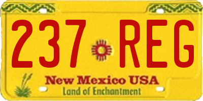 NM license plate 237REG